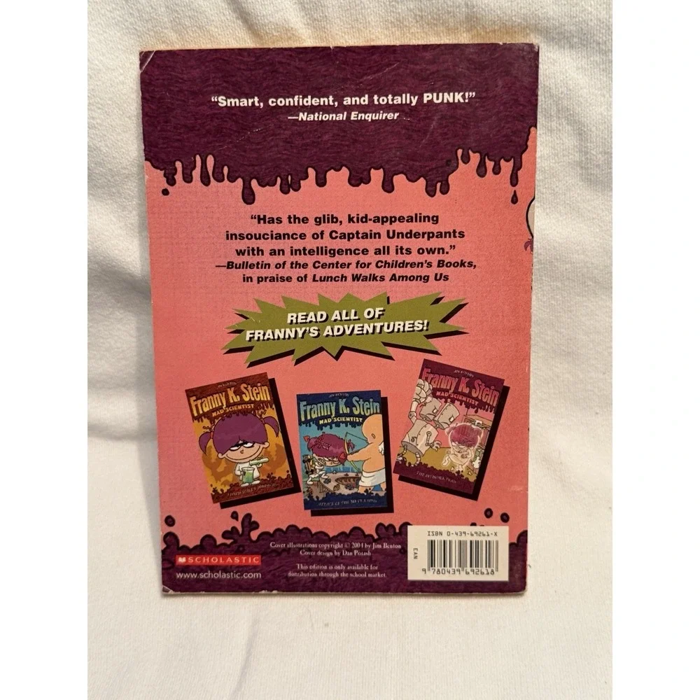 Franny K Stein Mad Scientist The Invisible Fran Jim Benton 2005 Scholastic PB